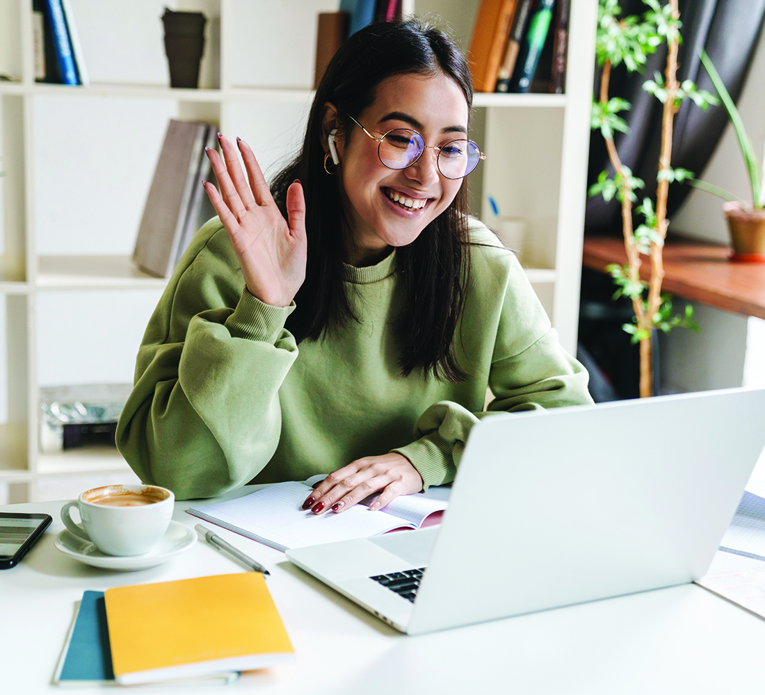 woman using Bellwether Live video banking