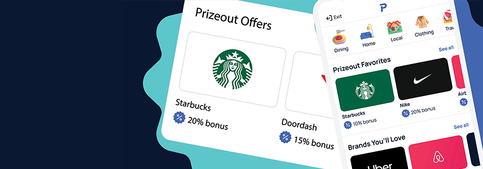 Prizeout Homepage block